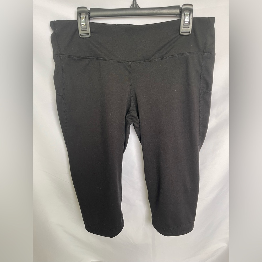 Tangerine Capri Leggings Womens small Black Stretch Elastic waist size small